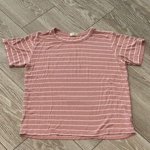 Brandy Melville John Galt Pink Striped Top